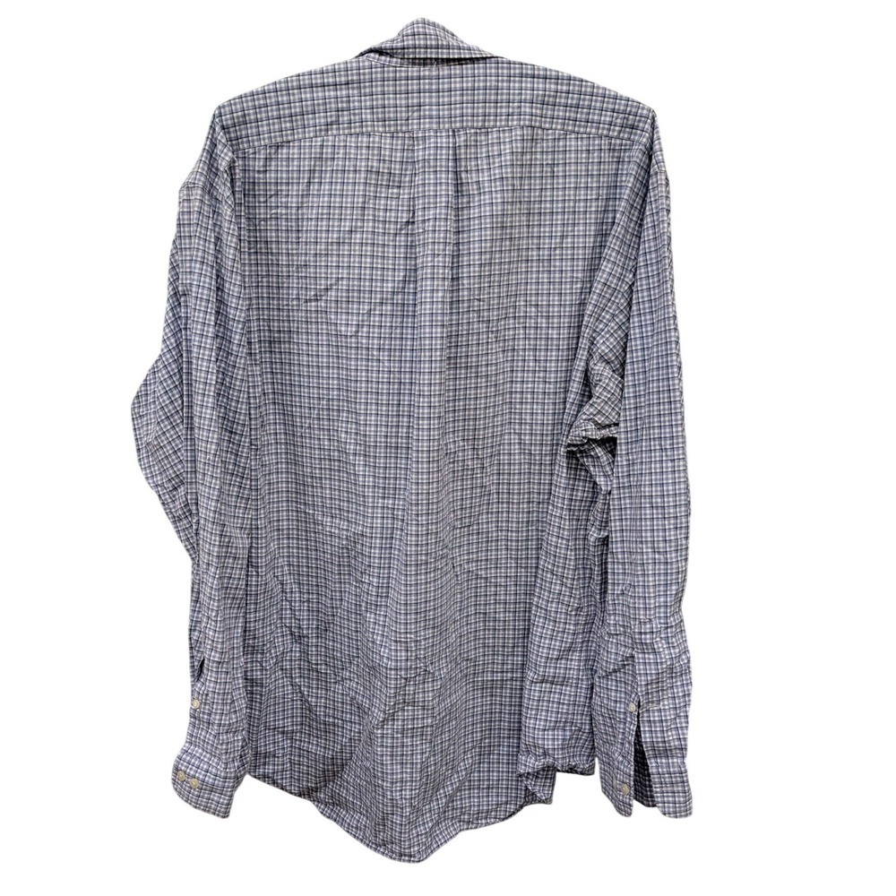 Vintage Ralph Lauren Men's Classic Fit Blue Check Cotton Button Down Shirt- L - Picture 3 of 6